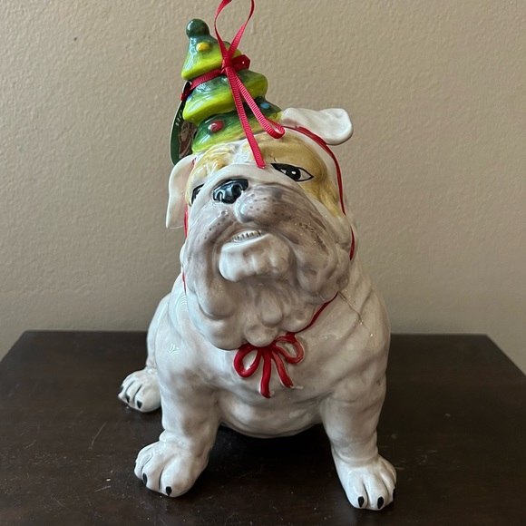 Blue Sky Other - Blue Sky Clayworks Penny Holiday Bull Dog Figurine Christmas Tree Hat  NWT